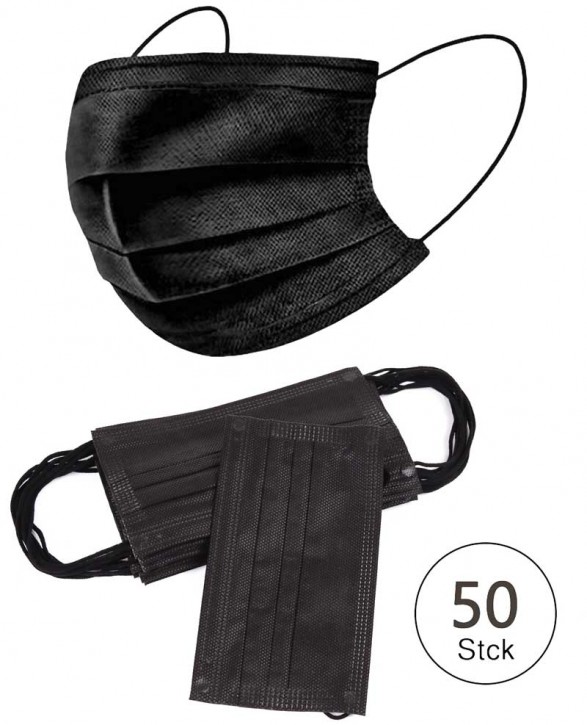 Mustad 3 kihilised maskid 50 tk (täiskasvanutele)