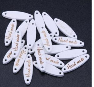 Valged handmade sildid 25 tk 12x7 mm
