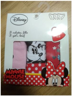 Tüdrukut Minnie aluspüksid 3 paari vanusele 2-3 aastat