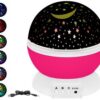 Täheprojektor/lamp liikuva kupliga ja muudeava valgusega, roosa korpus