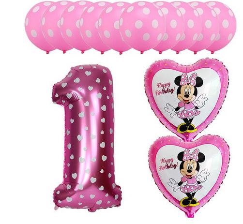 Õhupallide komplekt ROOSA MINNIE NR 1