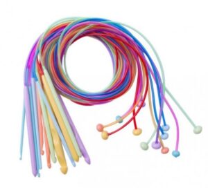 heegelnõelad sabaga 120 cm, plastik