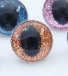 Glitter turvasilmas 12 mm, pakis 1 paar ORANZ