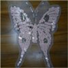 embleem  roosa litriliblikas 30x26 cm/õmmeldav