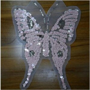 embleem  roosa litriliblikas 30x26 cm/õmmeldav