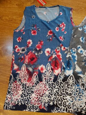 Suvine ilma varrukateta pluus sinine XL
