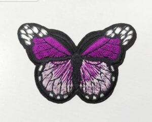 embleem Liblikas 7x5 cm triigitav -LILLA
