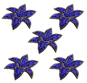 embleem sinine sädelev lill 70x55 mm