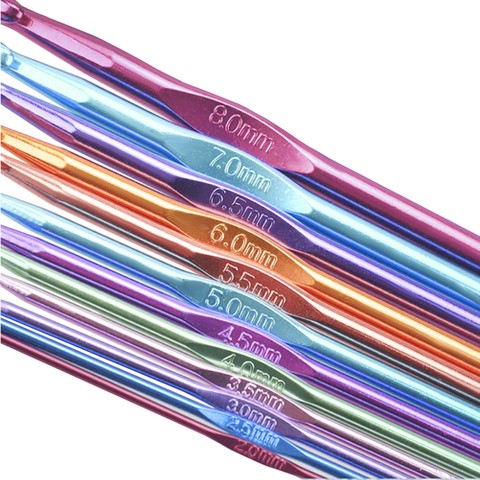 heegelnõelad 12 tk, metallist suurused 2,0-8,0 mm - Pilt 2