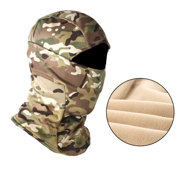 SOE mask/kiivrialune mikrofiiber mask pruunikas roheline laik, balaklava