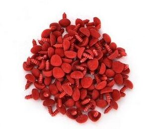 Turvanina sametise kattega 10x11 mm PUNANE