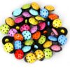 Nööbid  kirjud lepatriinu 13x15 mm 25 tk