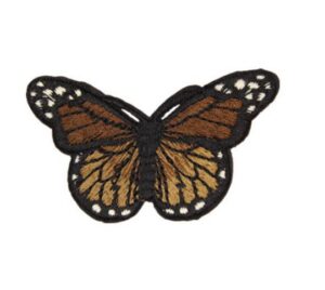 embleem Liblikas 7x5 cm triigitav - PRUUN
