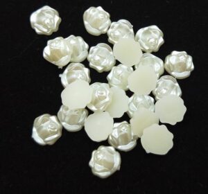 Akrüülroosid VALGE12 mm, 25 tk