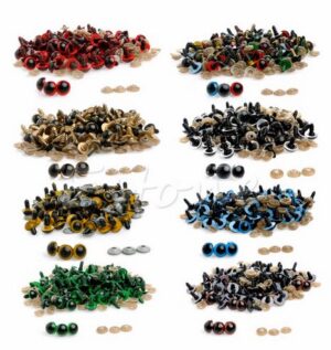 turvasilmad 10 mm, 20 tk ehk 10 paari pakis PRUUNID