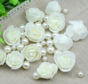 Vahtplast lilled 3 cm 10 tk KREEMIKAS VALGE