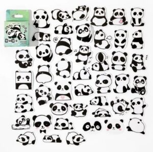 Panda kleebised 45 tk 4x4 cm