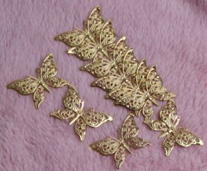 Liblikad, metall 40x25mm, 10 tk
