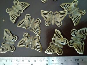 Liblikad 40x30 mm, 10 tk pronks
