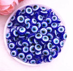 Kaitsesilmaga (Evil eye) pärlid 10 mm 50 tk pakis