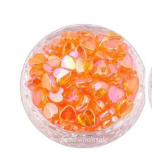 Südame kujulised pärlid 8 mm 50 tk  ORANZ