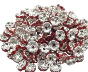Vahepärlid 8 mm 50 tk pakis PUNASED