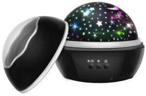 Projektor/lamp kahe projekteerimisvalikuga - vee maailm või tähistaevas, MUST