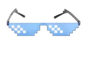 Minecraft stiili prillid sinised