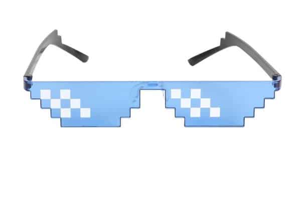 Minecraft stiili prillid sinised