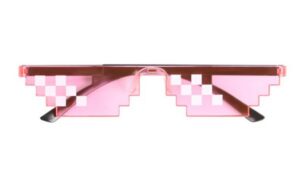 Minecraft stiili prillid roosad