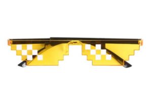 Minecraft stiili prillid kollased