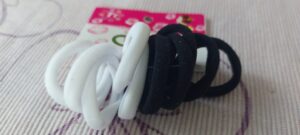 Juuksekummid 8 tk mustad-valged