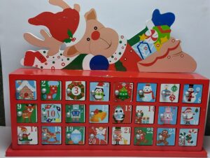Puidust advendikalender 32x27x6cm