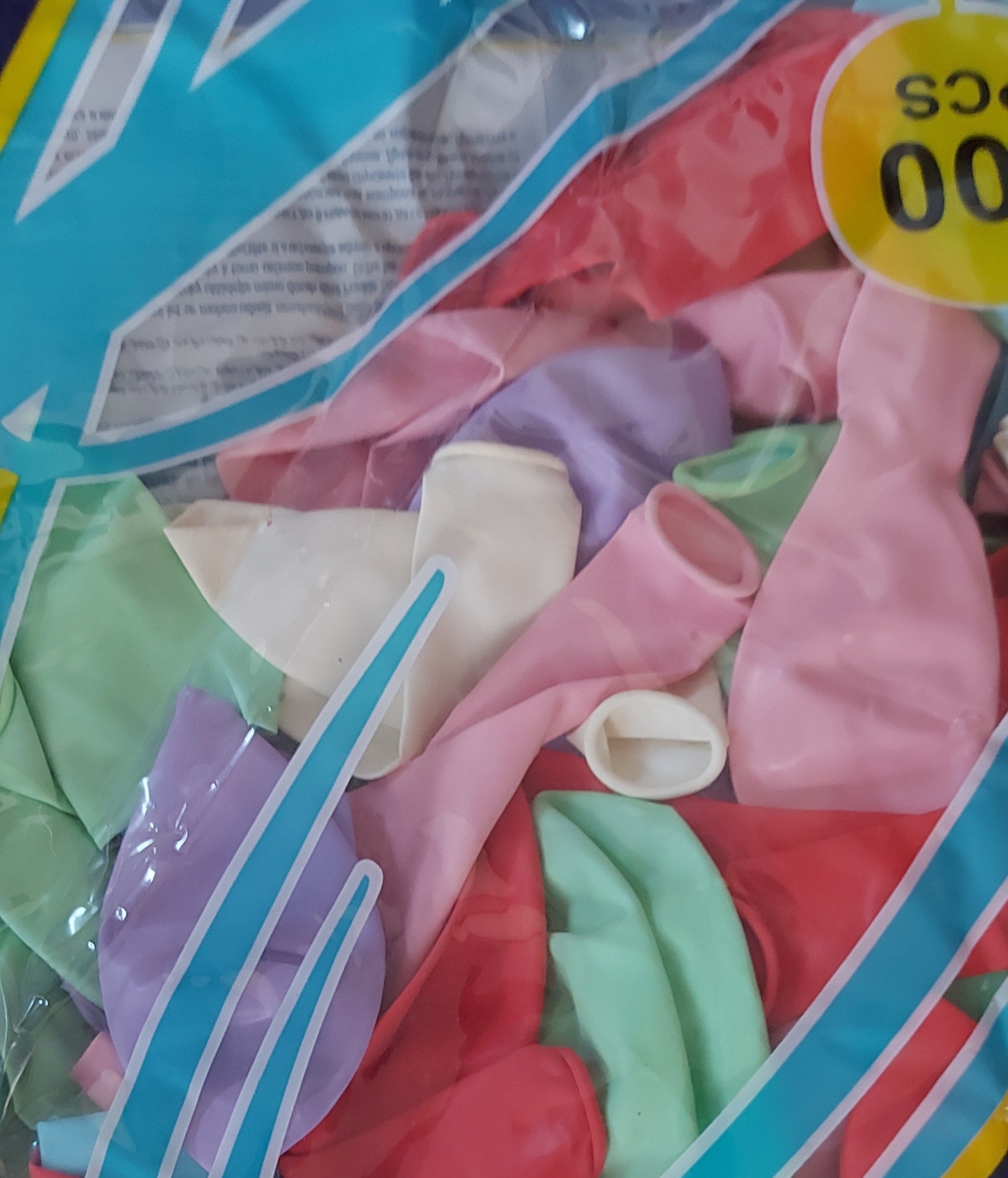 Õhupallid 100 tk pakis pastelne mix - Pilt 2