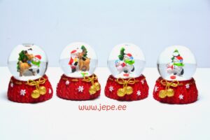 Jõulu lumepalli kuulid 65 mm/juhuslik mudel LED tulega
