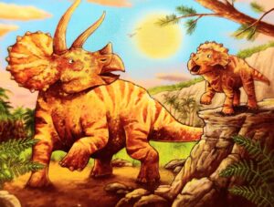 Puidust minipusle dinosaurus