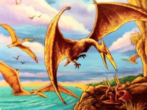 Puidust minipusle dinosaurus