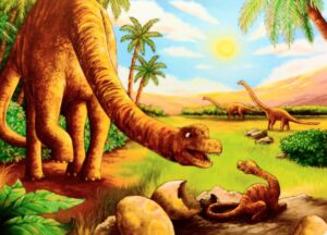Puidust minipusle dinosaurus