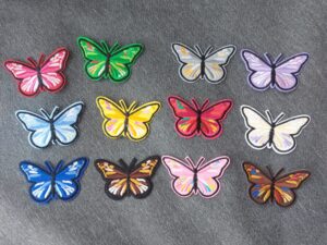 embleemid liblikad 12 tk 6,6x4 cm