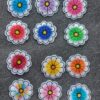 embleemid lilled 12 tk 4 cm