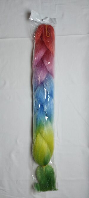 Kanekalon /tehispats/  5 värviga 60 cm nr 2