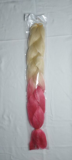 Kanekalon /tehispats/  2 värviga 60 cm 100 g nr 5