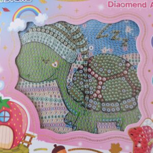 Teemant pilt koos raamiga - ca 18x18 cm kilpkonn