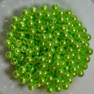 Akrüülpärlid 8 mm ca 200 tk  heleroheline