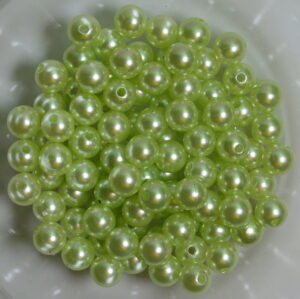 Akrüülpärlid 10 mm ca 100 tk  heleroheline