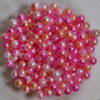 Akrüülpärlid 8 mm ca 190 tk  roosa kirjud