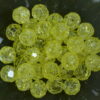 akrüülpärlid 12 mm ca 35 tk kollased tahulised/mõra effektiga