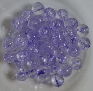 klaaspärlid 11 mm ca 50 tk LILLA