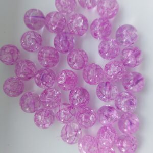 Akrüülpärlid 11 mm ca 50 tk tumeroosa mõra effektiga