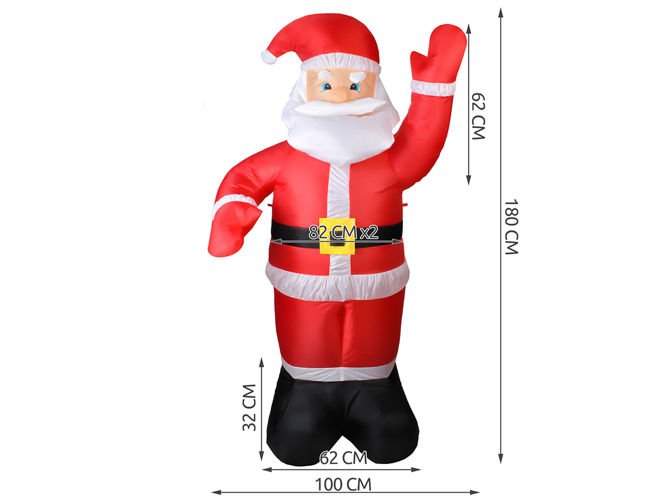 Õhuga puhutav jõuluvana 180 cm - Pilt 3